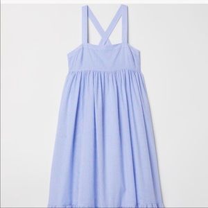 H&M Maxi Peasant Cotton dress pink and blue
